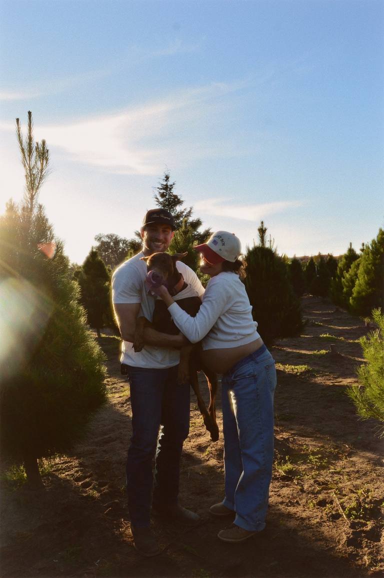 Couple walking together during golden hour
